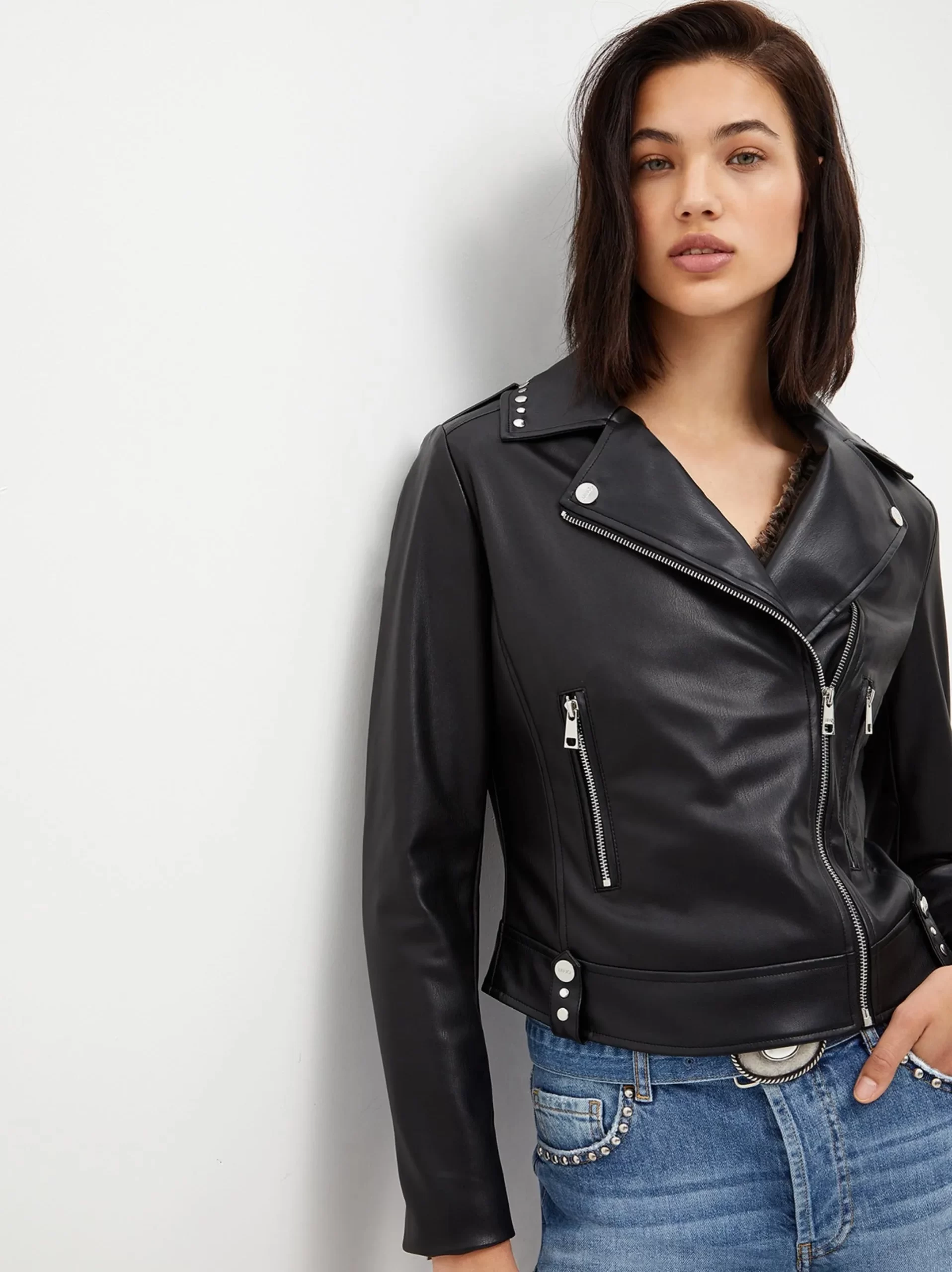 Biker leather jacket women - Leathermoto