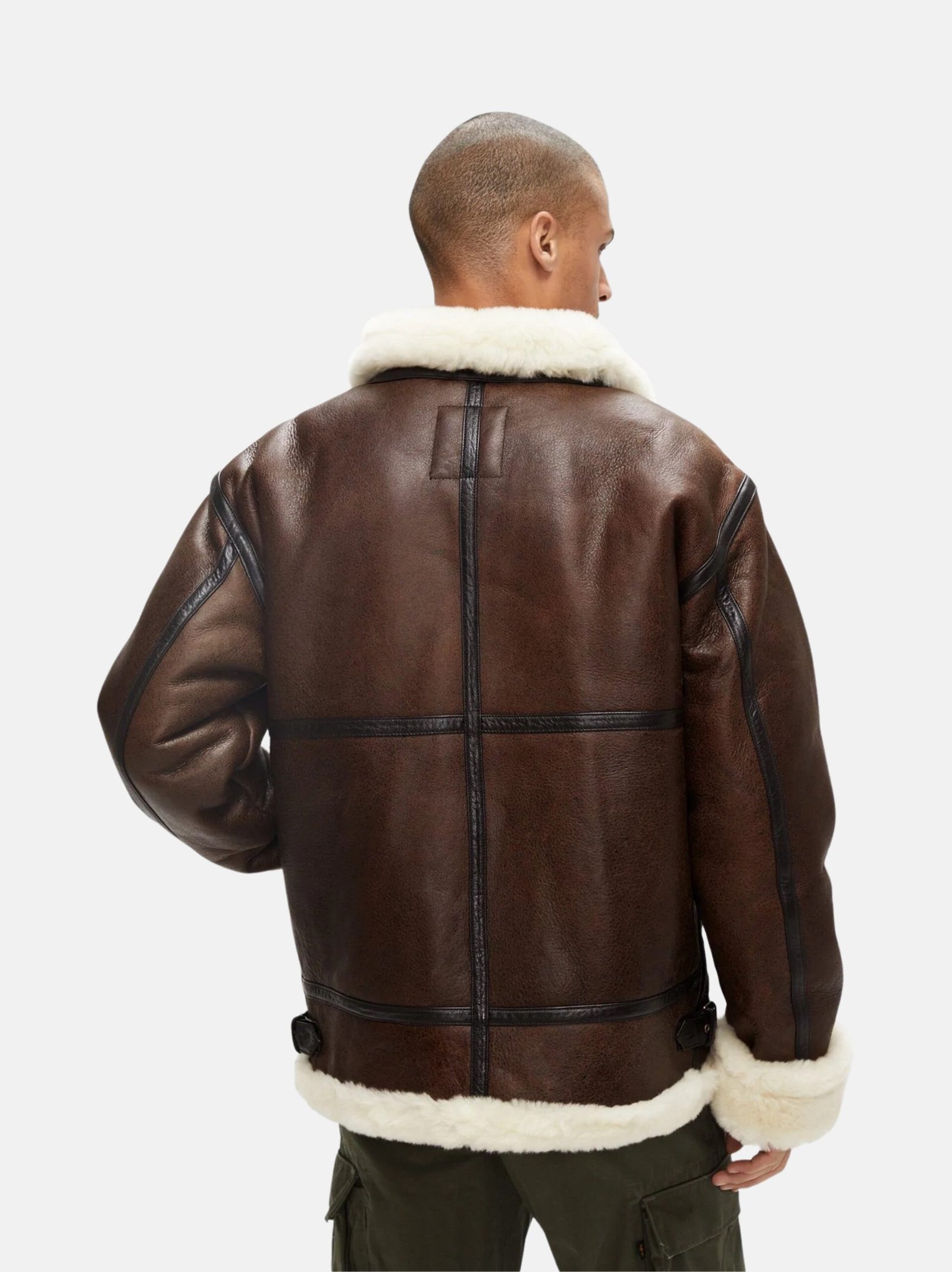 Classic Brown Sheepskin B3 Bomber Shearling Jacket