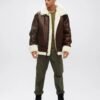 Classic Brown Sheepskin B3 Bomber Shearling Jacket