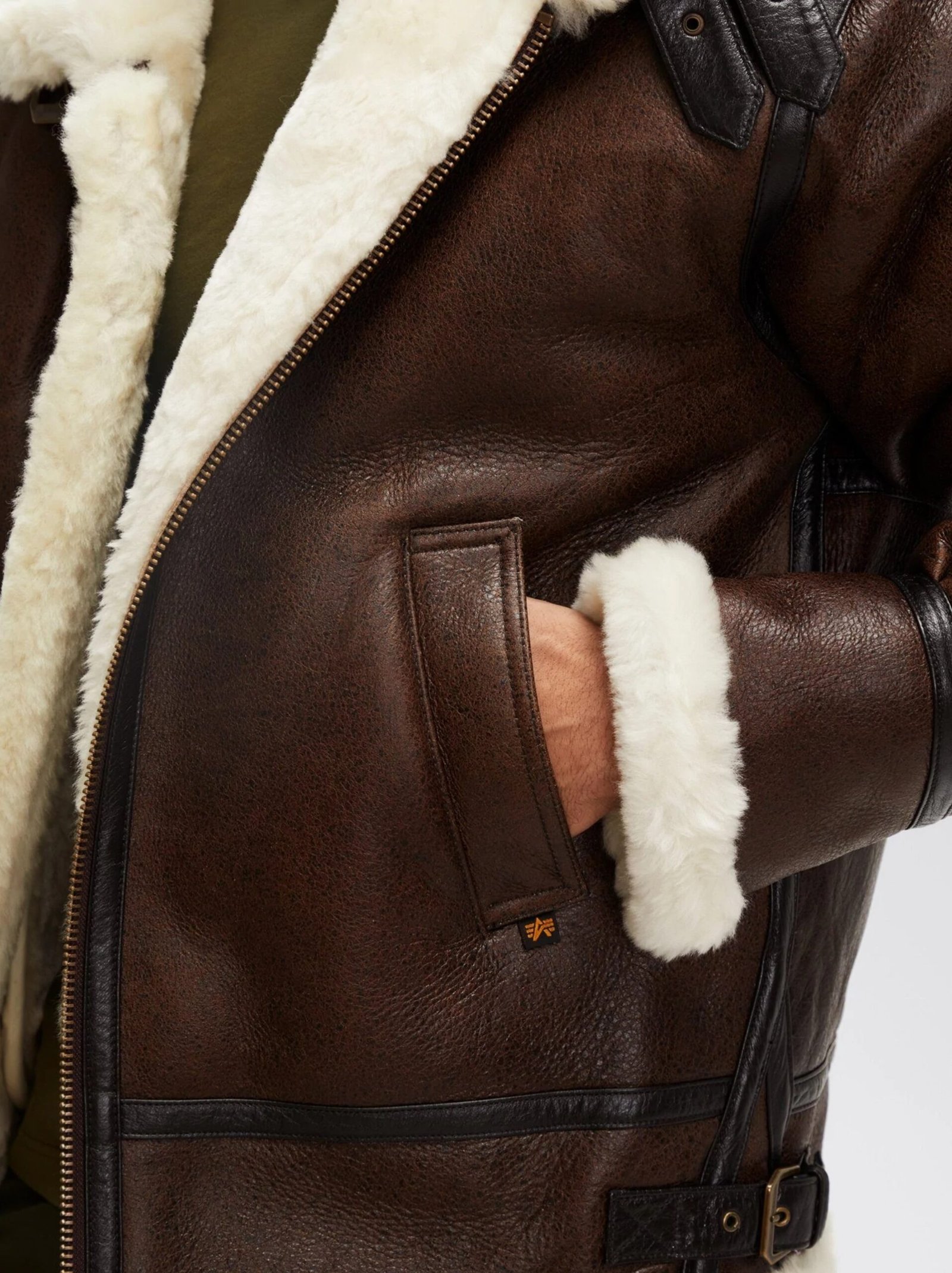 Classic Brown Sheepskin B3 Bomber Shearling Jacket