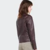Dark Brown Biker Leather Jacket for Women