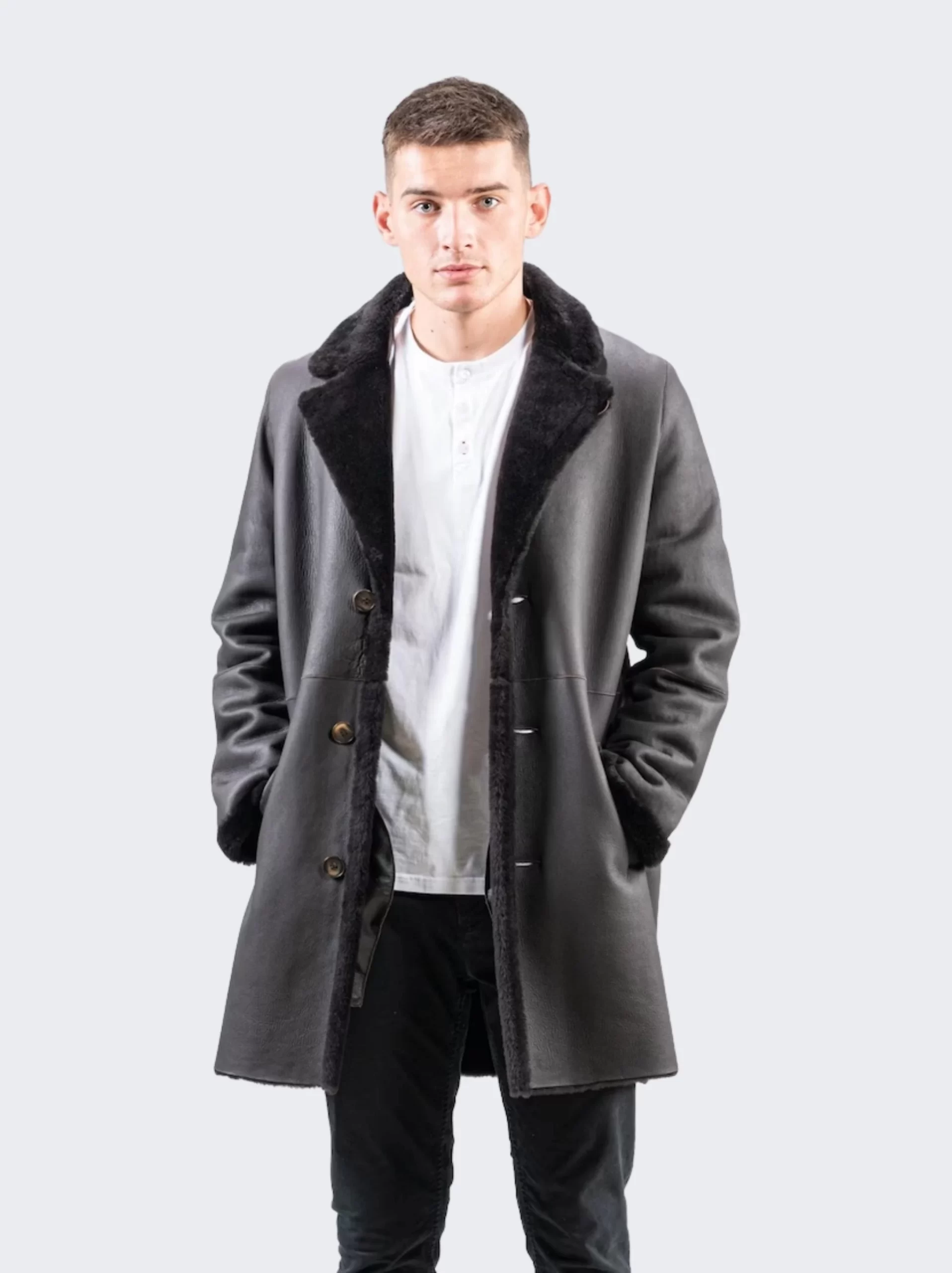 Long Down Coat - For Men's By Leathermoto.com