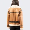 Mel Mixed Shearling Leather Jacket - LeatherMoto