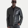 Men's Leather biker Jacket Cafe Racer Style - LeatherMoto