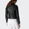 Women Black Double Rider Leather - Leather moto