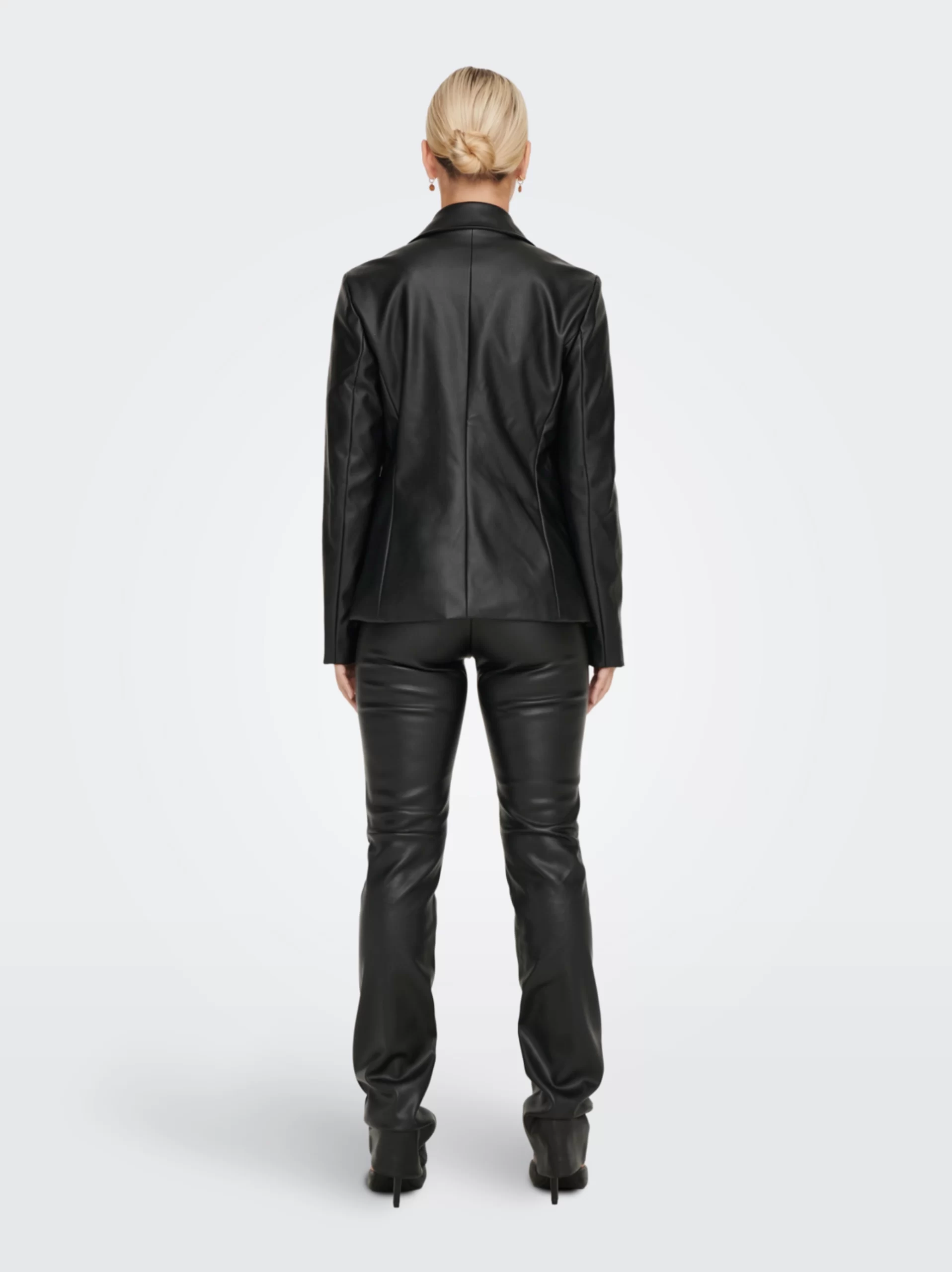Women Black Genuine Leather Blazer by LeatherMoto