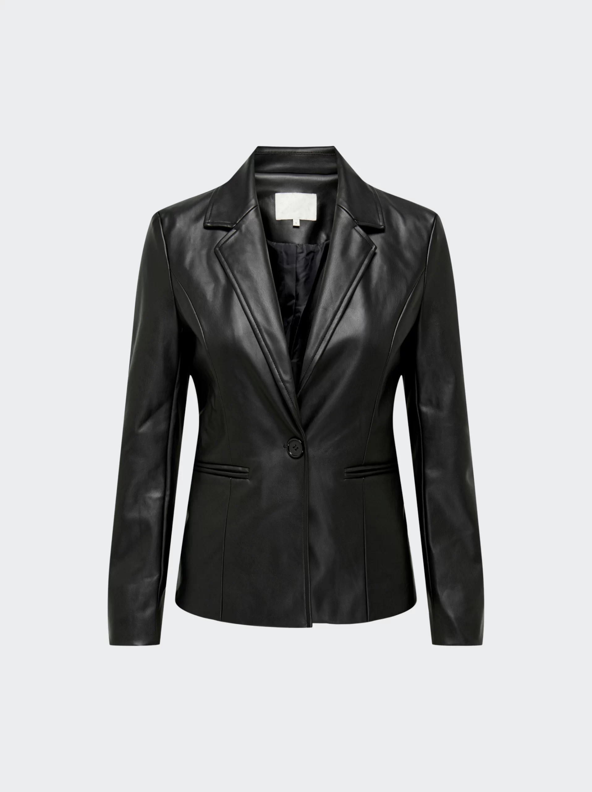 Women Black Genuine Leather Blazer by LeatherMoto