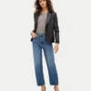 Women's Timeless Tailored Black Leather Blazer - LeatherMoto