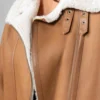 Women's Classic Shearling Leather Jacket - LeatherMoto