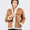 Women's Shearling-Lined Leather Jacket - Leathermoto