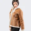Women's Shearling-Lined Leather Jacket - Leathermoto