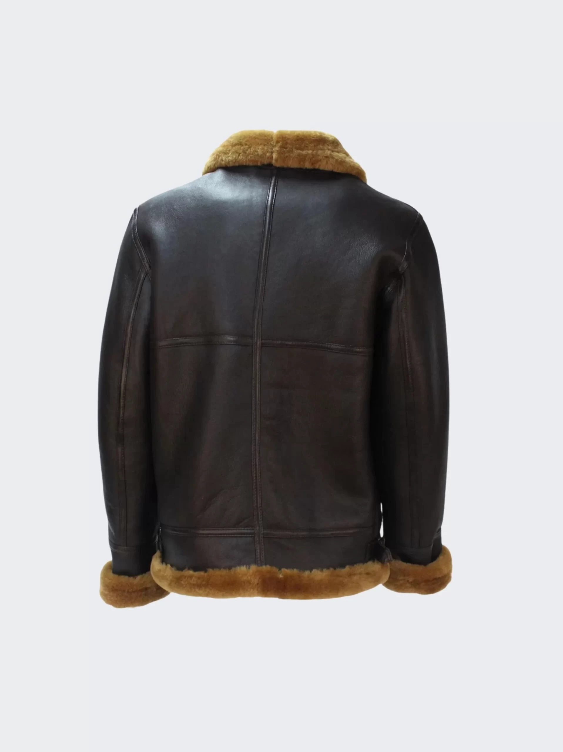 b3 Moto Collar shearling leather jacket for Men - leathermoto.com