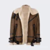 b3 bomber aviator shearling leather jacket for Men - leathermoto.com