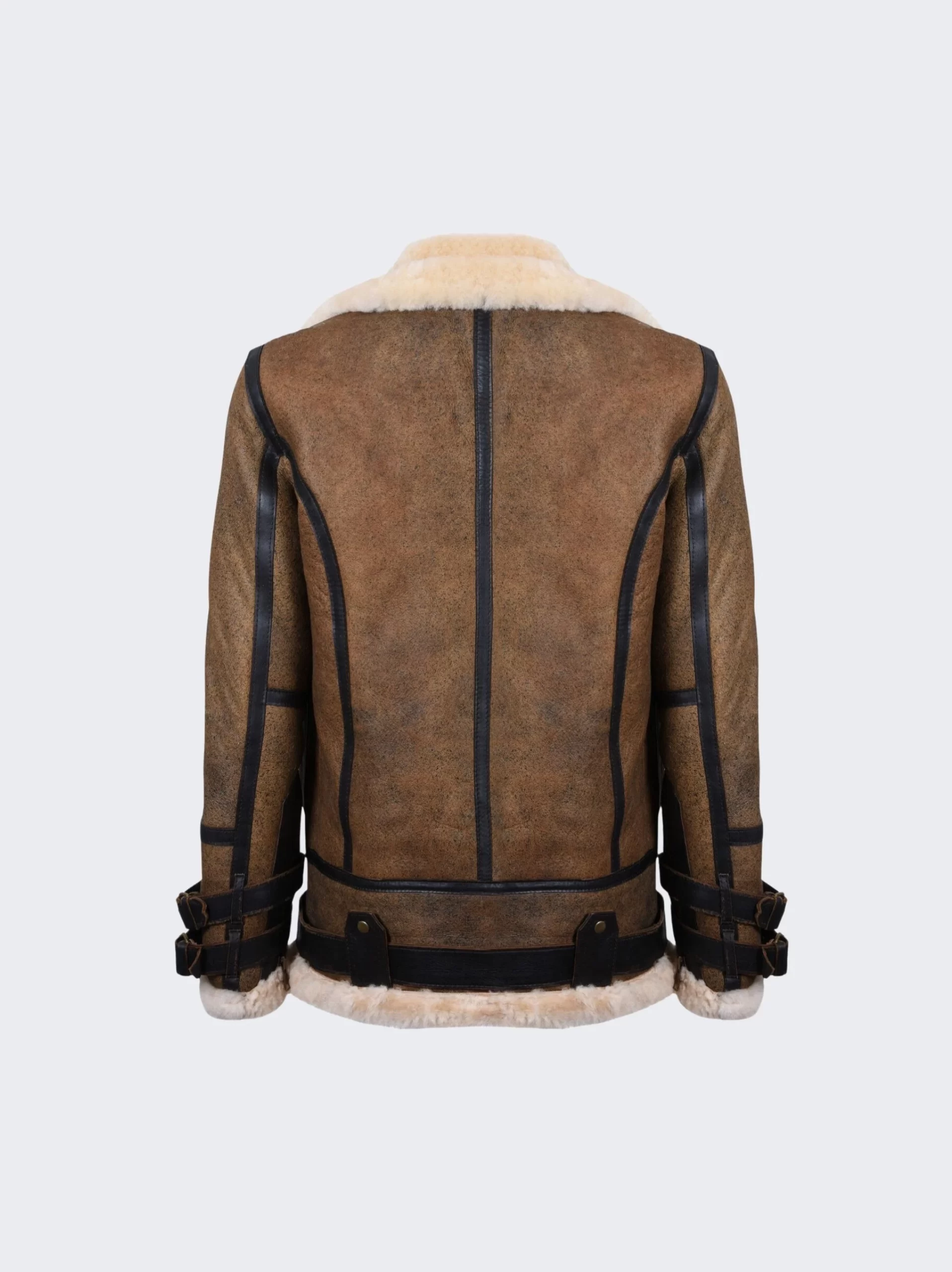 b3 bomber aviator shearling leather jacket for Men - leathermoto.com