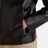 cafe racer black leather jacket for men's - leathermoto