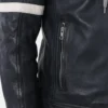 leather biker jacket with hoodie