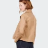 tan color biker leather jacket for women (1)