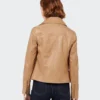 tan color biker leather jacket for women (1)