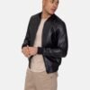 Leather Bomber Jacket Mens (2)