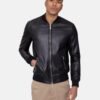 Leather Bomber Jacket Mens (3)