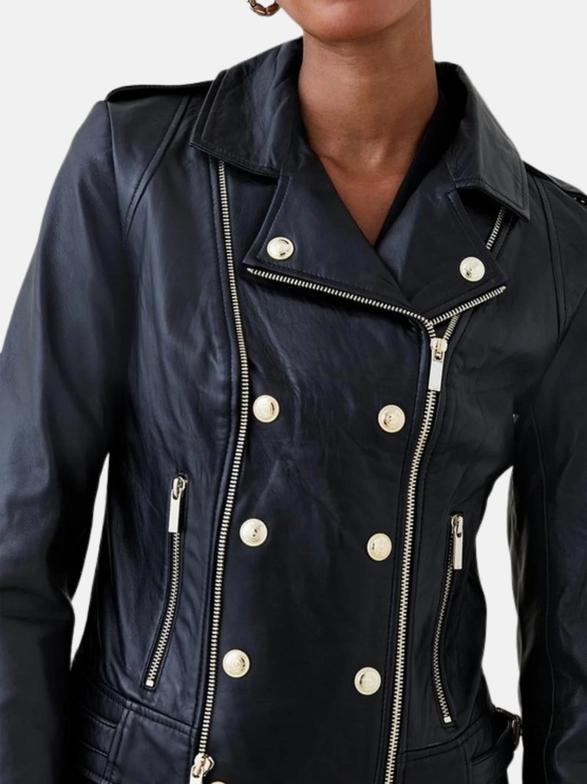 Classic Cruiser Leather Jacket For Women (1)