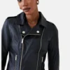 Classic Cruiser Leather Jacket For Women (3)