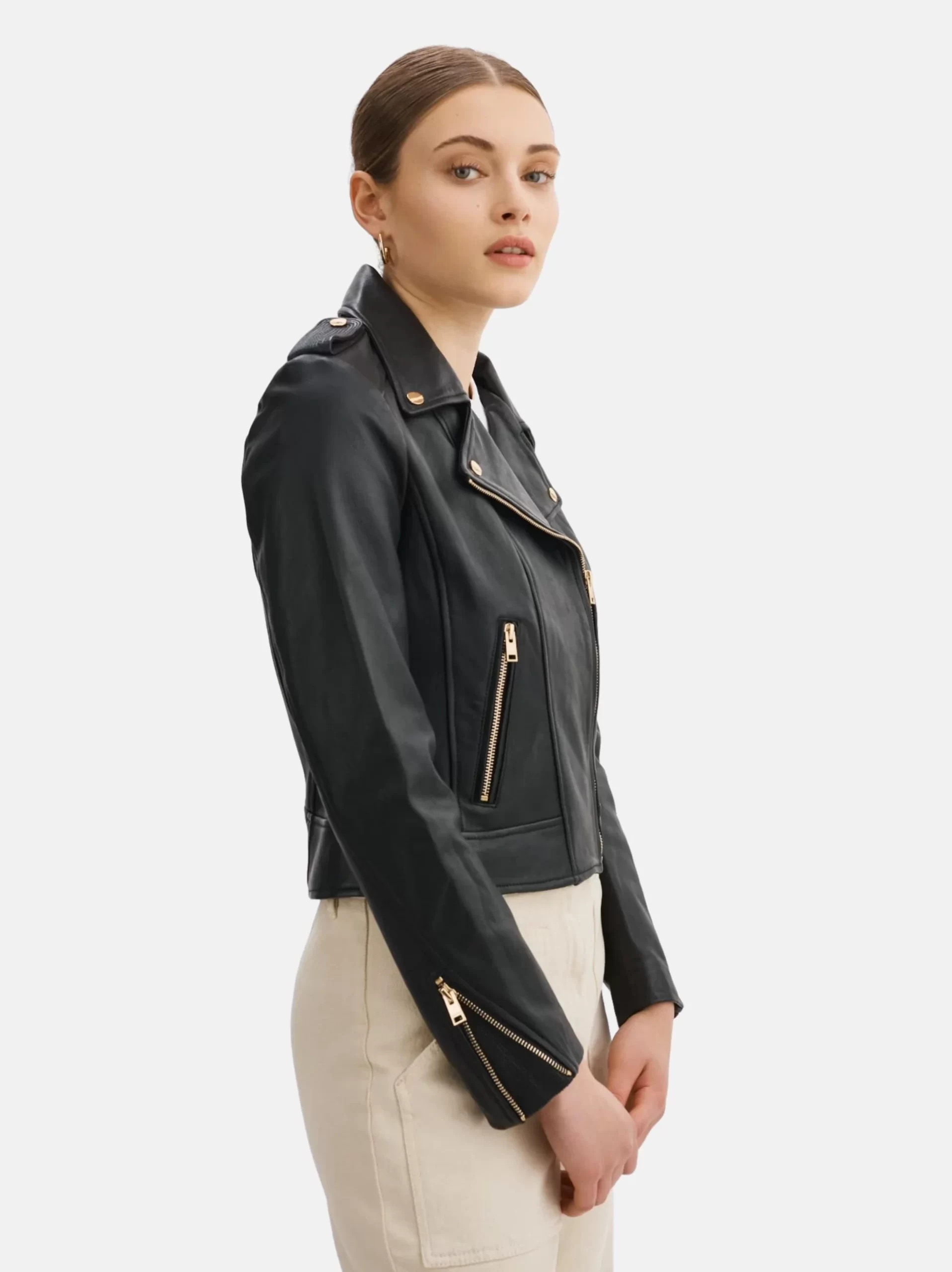 Jayne Classic Vienna Black Biker Leather Jacket By LeatherMoto (2)