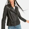 Callie Black Leather Biiker Jacket for women from leather moto
