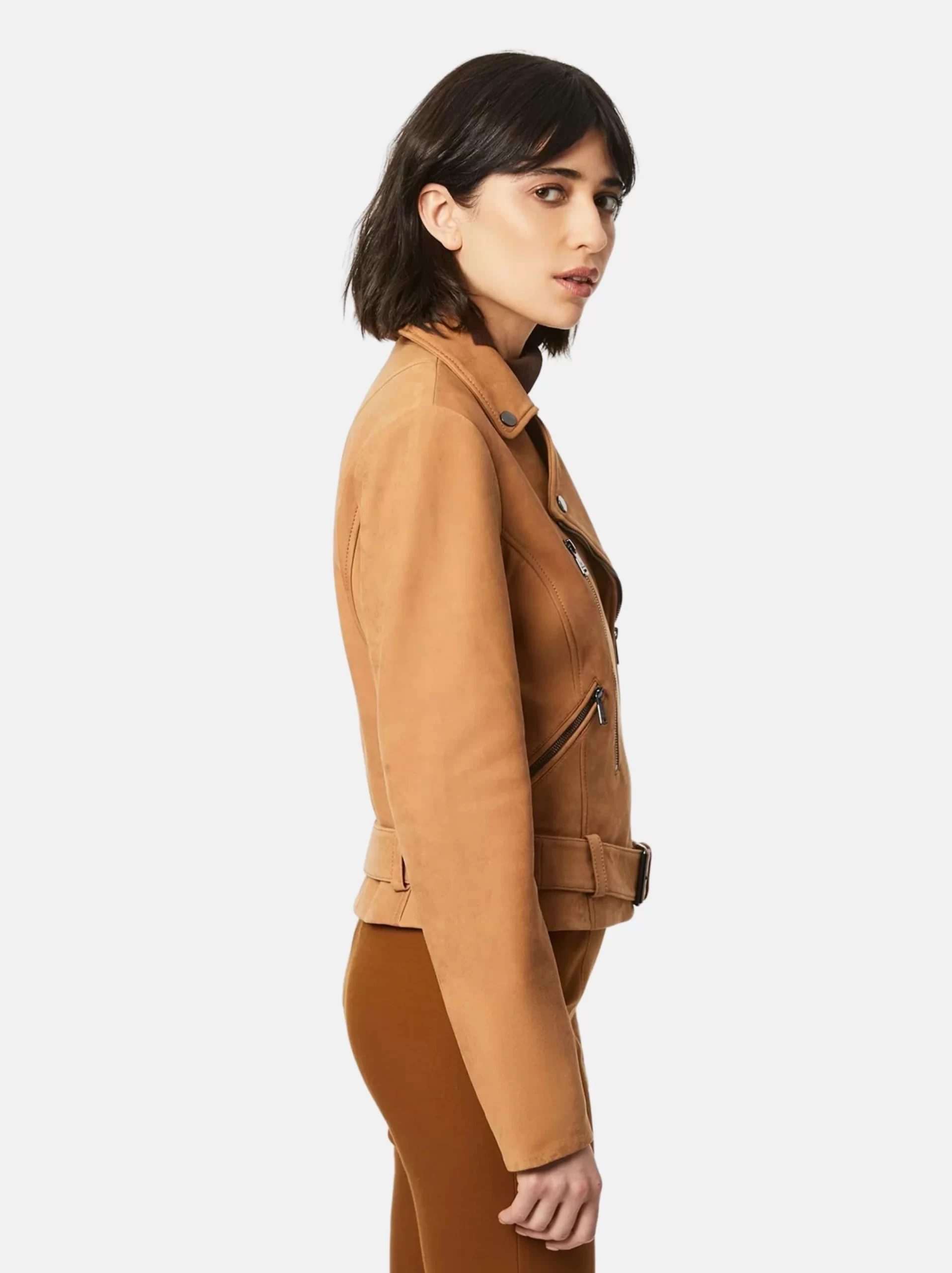 Women’s Peaches Suede Biker Style Jacket By Leathermoto