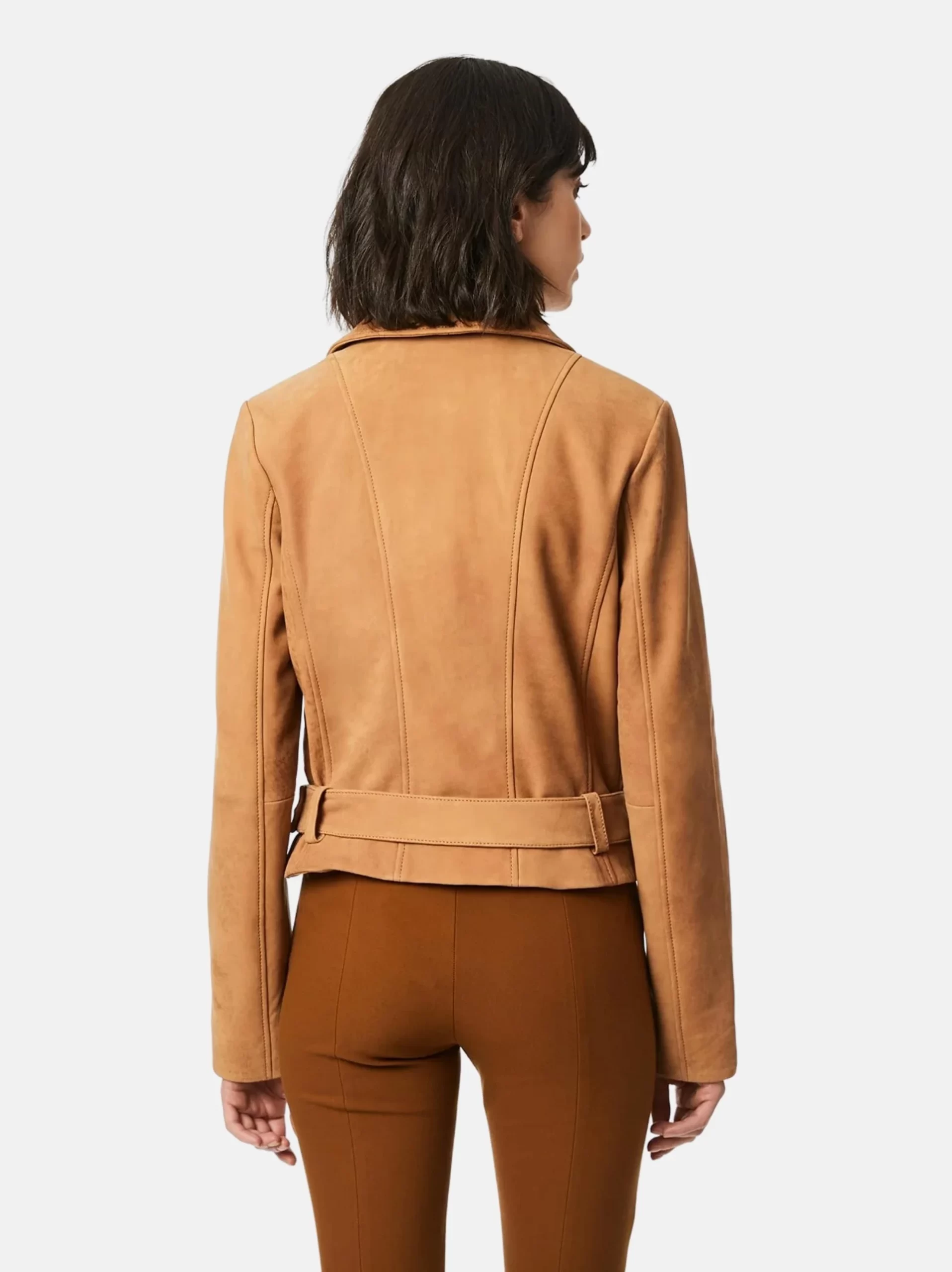 Women’s Peaches Suede Biker Style Jacket By Leathermoto