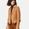 Women’s Peaches Suede Biker Style Jacket By Leathermoto