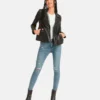 Callie Black Leather Biiker Jacket for women from leather moto