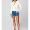 The Drop White Women Biker Style Leather jacket (1)