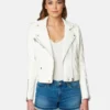 The Drop White Women Biker Style Leather jacket (2)