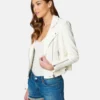 The Drop White Women Biker Style Leather jacket (3)