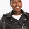 Women Oversize Leather Biker Jacket (1)