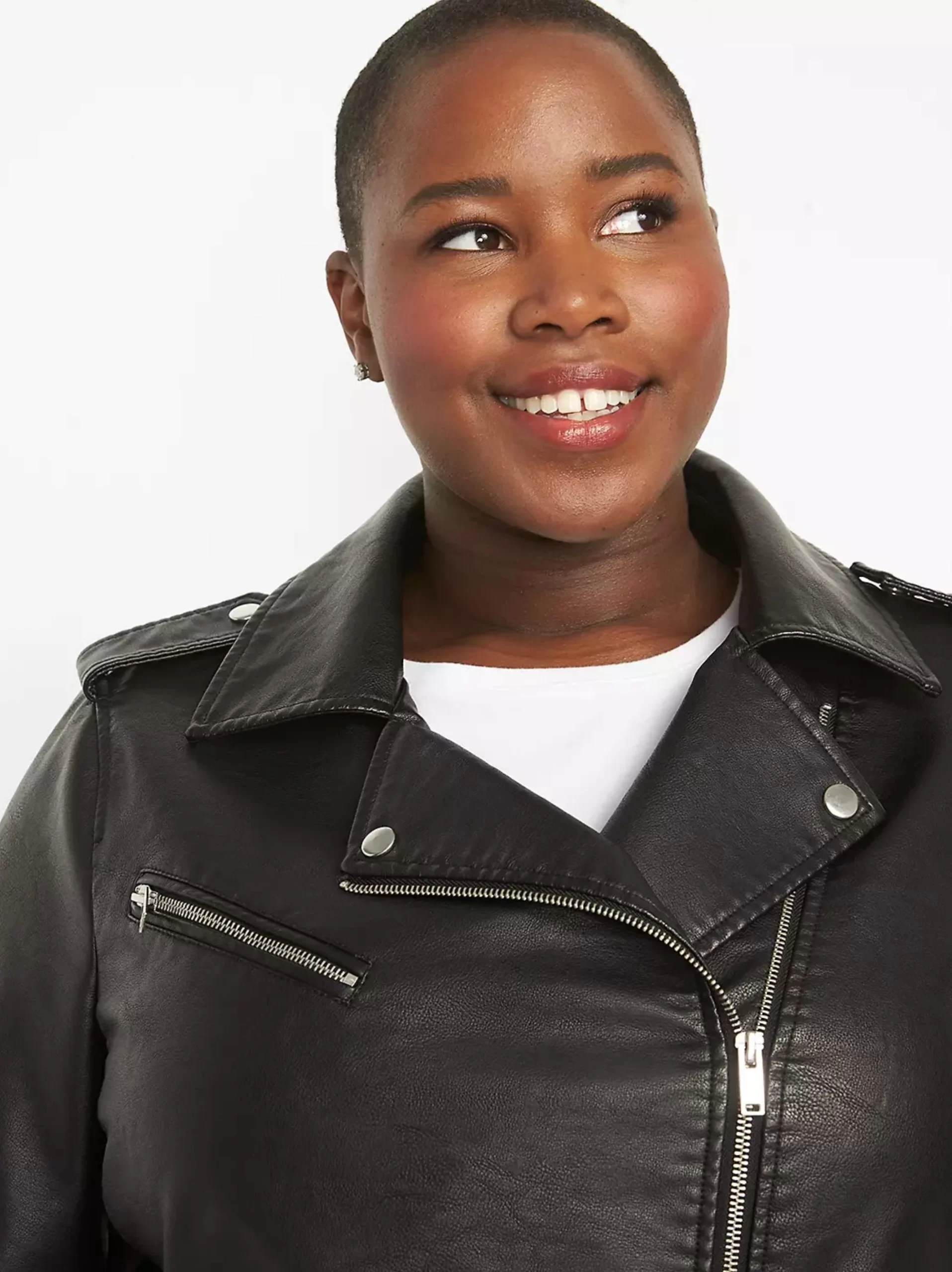 Women Oversize Leather Biker Jacket (1)