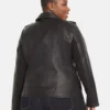 Women Oversize Leather Biker Jacket (3)