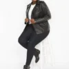 Women Oversize Leather Biker Jacket (4)