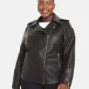Women Oversize Leather Biker Jacket (5)