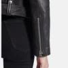 Women's Black Leather Biker Jacket By Leather Moto