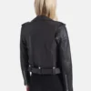 Women's Black Leather Biker Jacket By Leather Moto