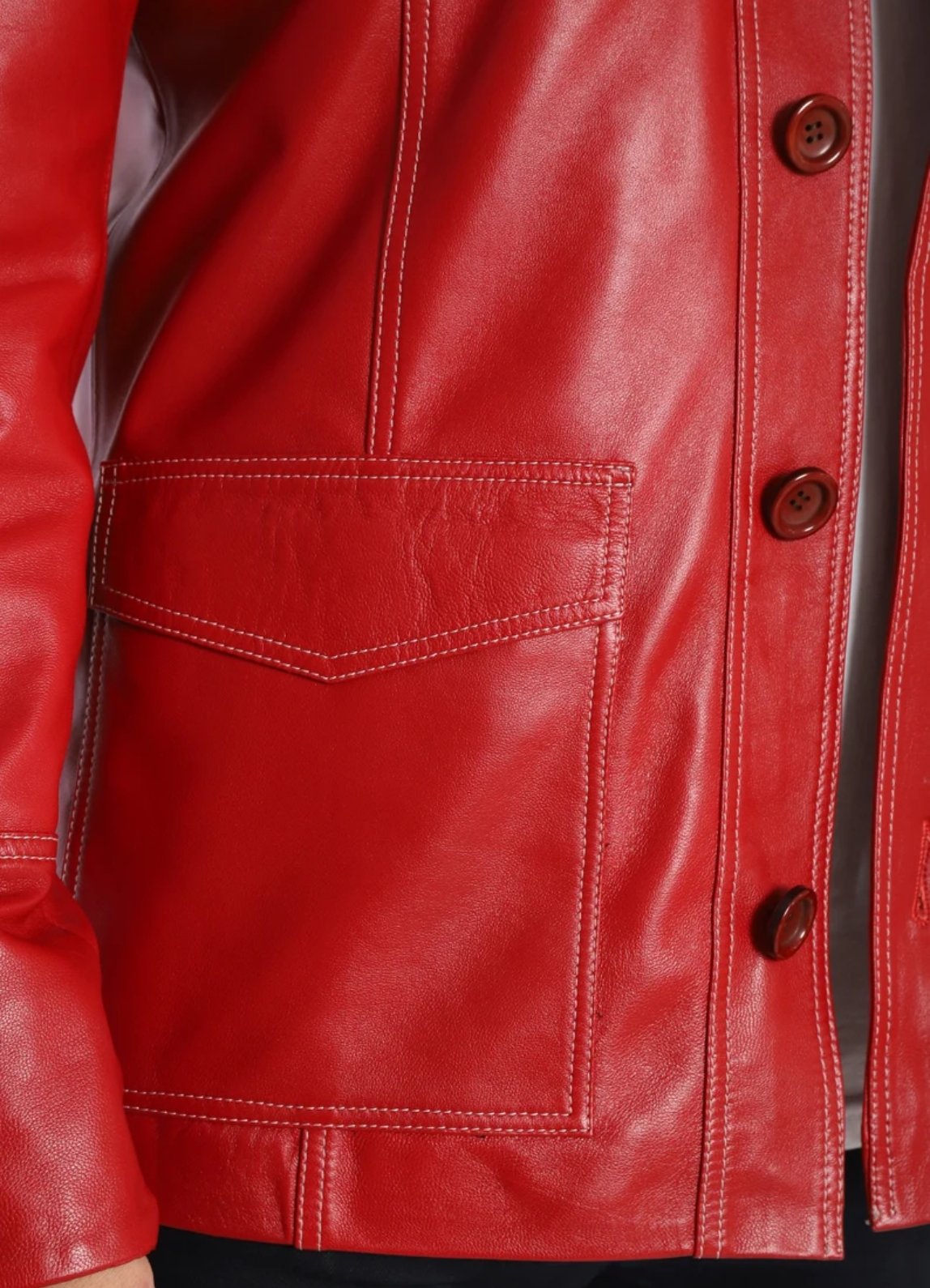 Fight Club (Tyler Durden) Mayhem Red Leather Jacket (3)