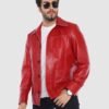 Fight Club (Tyler Durden) Mayhem Red Leather Jacket (4)