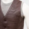 Brown Color Leather biker vest for men and women