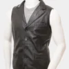 Leather biker vest for men and women