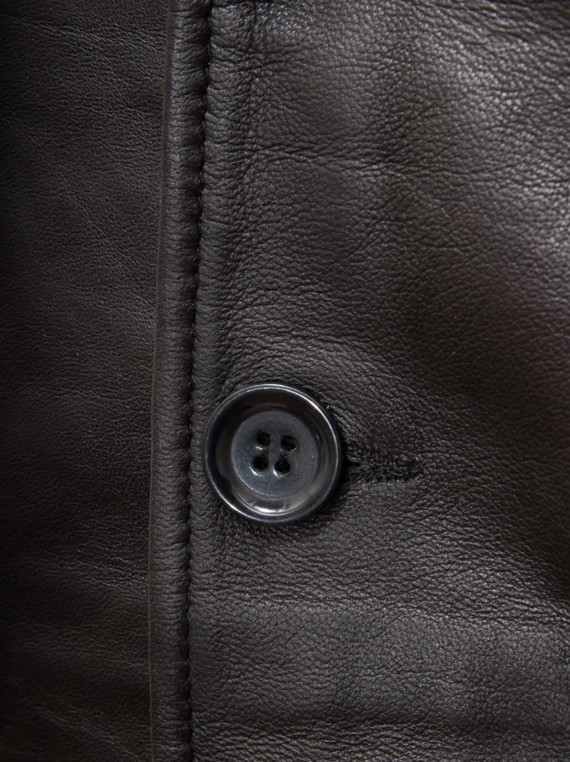 Cowhide Leather Vest Black