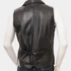 Cowhide Leather Vest Black For Men and Women