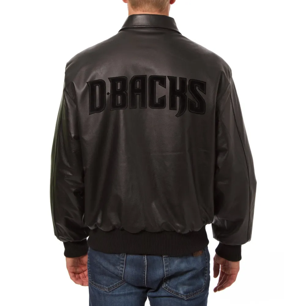 Arizona-Diamondbacks-Black-Leather-Varsity-Jacket-Shirt-Style-Collar LeatherMoto (1)