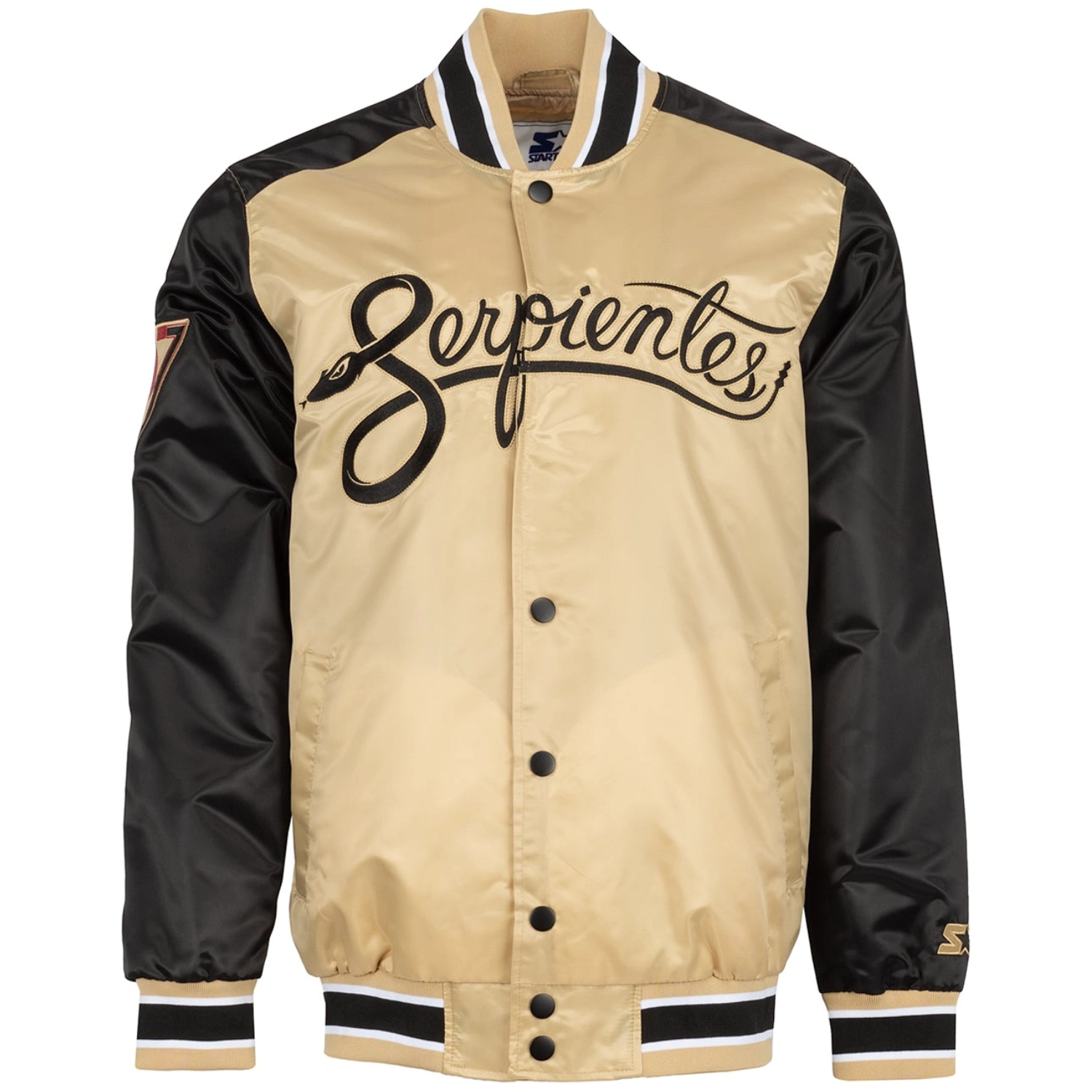Arizona-Diamondbacks-Starter-Full-Snap-Gold-Satin-Varsity-Jacket-LeatherMoto